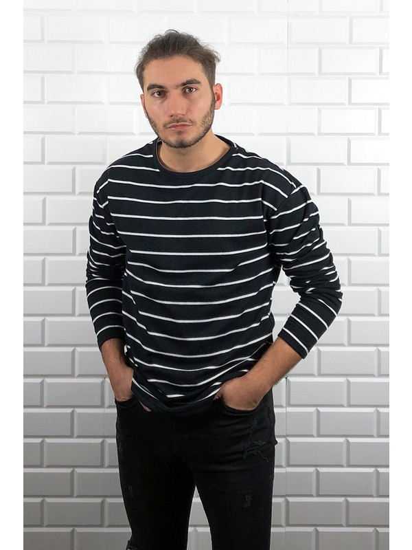 Aksesuargo Beyaz Cizgili Siyah Unisex Oversize Sweatshirt Fiyati Aksesuargo Beyaz Cizgili Siyah Unisex Oversize Sweatshirt Fiyati