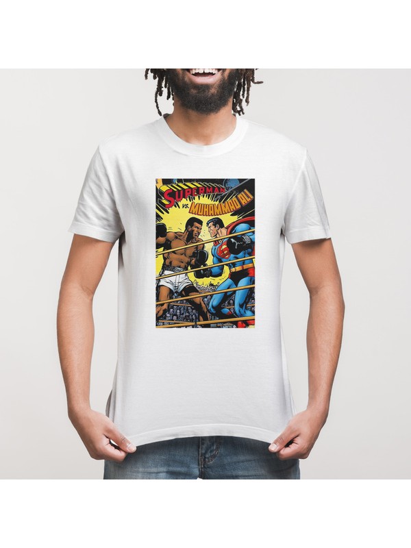 Crazy Muhammed Ali Vs Superman Retro Vintage Erkek Tisort Fiyati