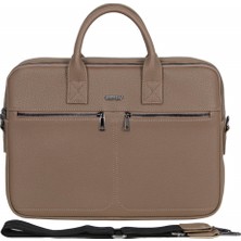 Cambridge Polo Club Suni Deri Evrak Çantası PLEVR50073 Vizon Haki-Vizon