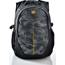 Relaxion Kamuflaj Desenli Suya Dayanıklı Destekli Sırt Yapılı Laptop Bölmeli Günlük Okul Sırt Çantası