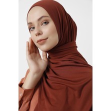 Schaless Likralı Penye Viskon Şal 70x180cm - Kiremit
