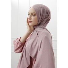 Schaless Likralı Penye Viskon Şal 70x180cm- Gül Kurusu
