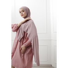 Schaless Likralı Penye Viskon Şal 70x180cm- Gül Kurusu