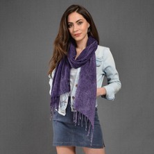 Dosimira Kadın Mor Denim Taşlama Fular
