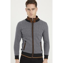 Dewberry 1021 Erkek Sweatshirt Balıksırtı Lacivert
