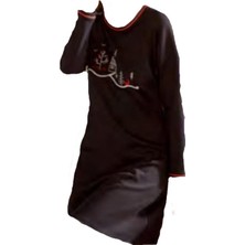 Eros ESK27504 Uzun Kol Pamuklu Günlük Bayan Gecelik