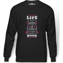 Tshirthane A Series Of Unfortunate Events Book Baskılı Erkek Örme Sweatshirt Uzun Kol
