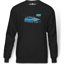 Tshirthane Ford Focus Rs Baskılı Erkek Örme Sweatshirt Uzun Kol