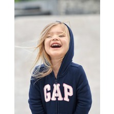 Gap Kız Bebek Logo Kapüşonlu Fleece Sweatshirt