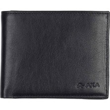 Aka Deri Düz Siyah - Büyük Boy Deri Erkek Cüzdanı 737