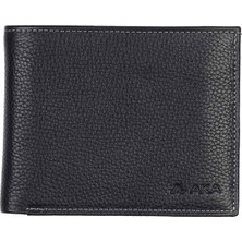 Aka Deri Siyah Içi Kırmızı - Büyük Boy Deri Erkek Cüzdanı 737