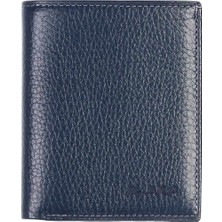 Aka Deri Floter Lacivert - Küçük Boy Deri Erkek Cüzdanı 503