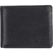 Aka Deri Floter Siyah - Küçük  Boy Deri Erkek Cüzdanı 515