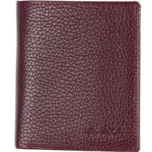 Aka Deri Floter Bordo - Orta Boy Deri Erkek Cüzdanı 603