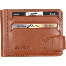 Aka Deri Düz Taba - Orta Boy Deri Erkek Cüzdanı 548