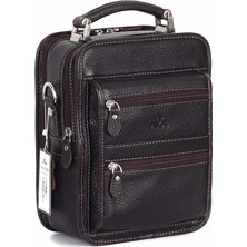 Aka Deri Floter Kahve - Deri Portföy Çantası 307