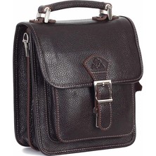 Aka Deri Floter Kahve - Deri Portföy Çantası 204