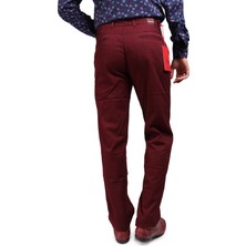 Daniel Voi Pamuklu Bordo Erkek Slim Fit Pantolon 36