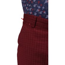 Daniel Voi Pamuklu Bordo Erkek Slim Fit Pantolon 36