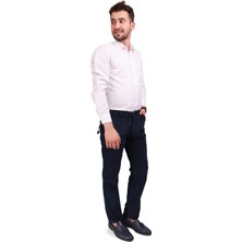 Daniel Voi Kadife Lacivert Erkek Regular Fit Pantolon 30