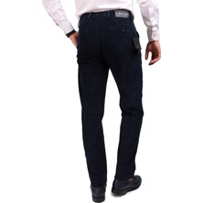 Daniel Voi Kadife Lacivert Erkek Regular Fit Pantolon 30