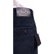 Daniel Voi Kadife Lacivert Erkek Regular Fit Pantolon 30