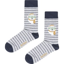 Bad Bear Scout Gri Melanj Uzun Çorap