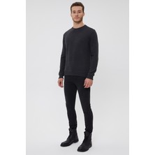 Lee Cooper Newdwade Erkek Bisiklet Yaka Sweatshirt Antrasit Melanj