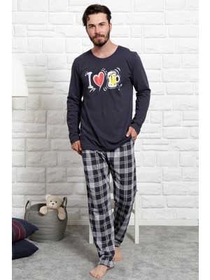 Gazzaz Uzun Kol Penye Suprem Pijama Takım