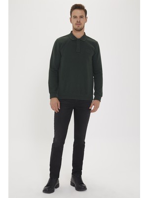 Lee Cooper Newblend Erkek Polo Yaka Sweatshirt