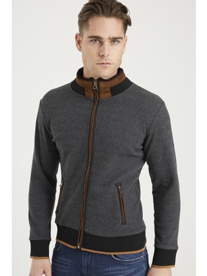 Dewberry 1021 Erkek Sweatshirt Diagonal Antrasıt