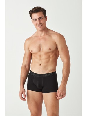 U.S. Polo Assn. Erkek Siyah Tekli Boxer 80459