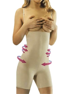 Miss Slim Easy World Kadın Hayalet Lazer Toparlayici Göğüssüz Paçali Korse