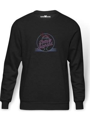 Tshirthane Riverdale Betty & Jughead Milkshake Baskılı Erkek Örme Sweatshirt Uzun Kol