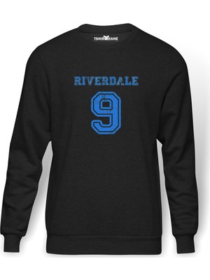 Tshirthane Riverdale 9 Baskılı Erkek Örme Sweatshirt Uzun Kol