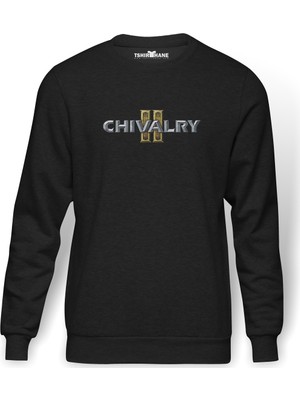 Tshirthane Chivalry Logo S Baskılı Erkek Örme Sweatshirt Uzun Kol