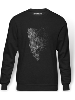 Tshirthane At Suliet Baskılı Erkek Örme Sweatshirt Uzun Kol