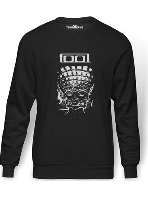 Tshirthane Tool Band Baskılı Erkek Örme Sweatshirt Uzun Kol