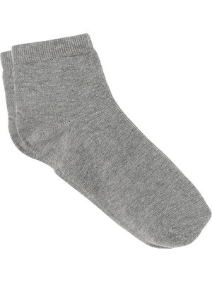 Çekmece 12'Li Paket Ekonomik Erkek Patik Çorap Gri