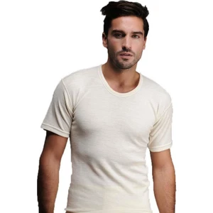 Erkek Büyük Beden 2xl Kısa Kollu Yün Termal Fanila Woolmark Sertifikalı Ekoteks Belgeli