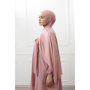 Likralı Penye Viskon Şal 70x180cm - Pudra