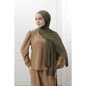 Likralı Penye Viskon Şal 70x180cm - Haki