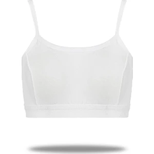 FSM1453 Kız Çocuk Pamuklu Ip Askılı Likralı Süngerli Yarım Atlet