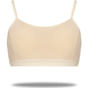 FSM1453 Kız Çocuk Pamuklu Ip Askılı Likralı Süngerli Yarım Atlet