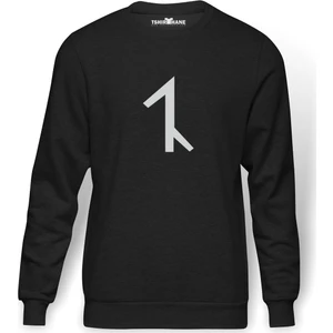 Türk Boyları Avşar Baskılı Erkek Örme Sweatshirt Uzun Kol