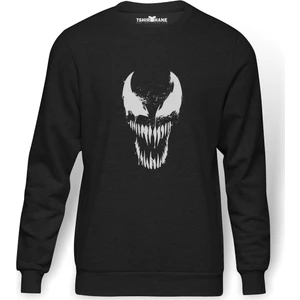Venom Baskılı Erkek Örme Sweatshirt Uzun Kol