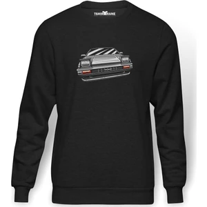 Toyota Trueno Ae86 Baskılı Erkek Örme Sweatshirt Uzun Kol