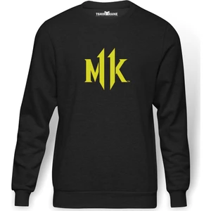 Mortal Kombat Mk Logo Baskılı Erkek Örme Sweatshirt Uzun Kol