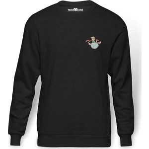 Küçük Prens Göğüs Baskı Çizgi Film Baskılı Erkek Örme Sweatshirt Uzun Kol