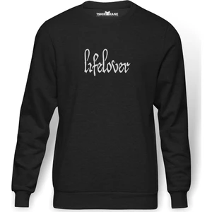 Lifelover Logo Baskılı Erkek Örme Sweatshirt Uzun Kol